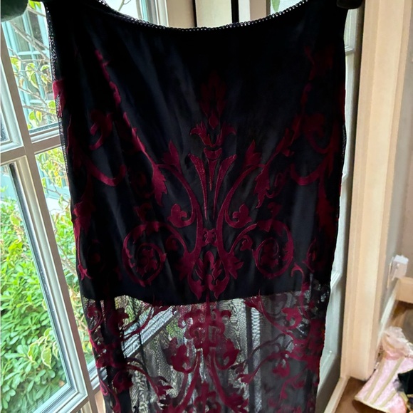 Dolls Kill Black & Burgundy Vampire Maxi Skirt Costume - Picture 8 of 10